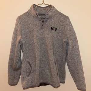 LL Bean Sweater Fleece Pullover, peweter.  Large regular misses